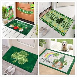 Carpets St. Patricks Day Door Mat Washable Welcome Front Doormat Entryway Rug Non Slip Floor Mats For Indoor Outdoor Home Deco Carpet