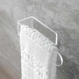 Measuring Tools U Shape Bathroom Acrylic Towel Bar Hand Holder Self Adhesive Rack For Wall Mounted Transparent Hanger