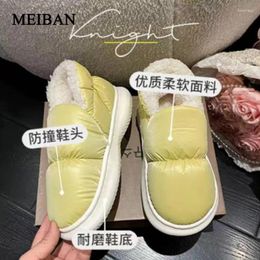 Slippers Women's Winter Bag Heel Waterproof Down Foot Strap Home Warm Non-slip Cotton Shoes