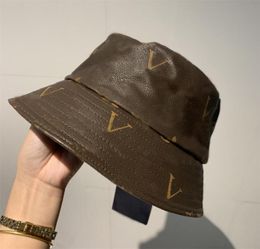 Designer Bucket Hat For Men Womens Luxury Casquette Leather Boater Hats Outdoor Wide Brim Sunhats Unisex Casual Caps Brown Cap Bal5859857