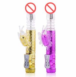 Female Masturbation vibrators 360 degrees rotating Rabbit Vibrator double massager women simulation penis Sex toys J17018144487