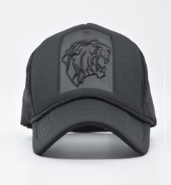 DSQBOSSD2 Tiger head cap hiphop black leopard print curved baseball cap ladies mesh buckle hat men039s Casquette trucker hat3202483