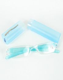 Platic Tube Reading Glasses Slim Eyeglasses Plastic Reading Eyewear PC Power Lens Mixed Colours With 20pcs8223489