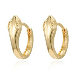 Dayoff European Gold Silver Color Cute Huggies Hoop Earrings Punk Animal Mini Round Earrings For Women Jewelry E7373046383