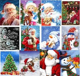 54 Styles Diamond Painting Christmas Kits For Adults 5D Santa Claus Diamonds Embroidery Snow House Landscape Mosaic Cross Stitch C4494852