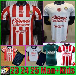 Liga MX Chivas de Guadalajara 23 24 25 Soccer Jerseys CHICHARITO A.VEGA I.BRIZUELA E.GUTIERREZ ALVARADO F.BELTRAN Home Away Third man woman Football Shirt kids kit