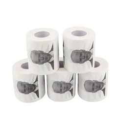 10pcs roll tissue Joe Biden Pattern Printed Toilet Paper Roll Novelty Gift Bathroom Paper 3 layer7314711