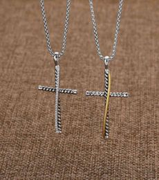 925 Sterling Silver Necklace Pendant Necklaces Design Punk Zircon Cross Fashion Men Women Jewelry Anniversary Valentine Day Gift 59953381