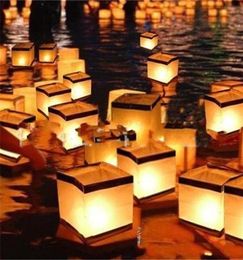 DIY Manual Paper Lanterns Floating Water Lantern For Birthday Party Wedding Home Festival Decoration With Candle 1 5hy YY7484419