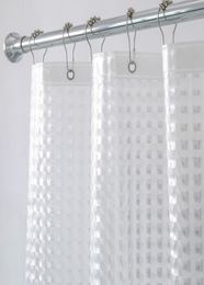Aimjerry Heavy Duty 3D Eva Clear Shower Curtain Liner Set for Bathroom Waterproof Curtain T2006247627526