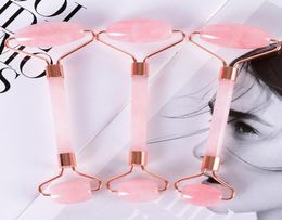 Pink Double Head Massage Roller Jade Roller Face Thin massager Face Jade Roller Face Massager TOOL DHL 6397286