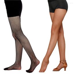 Women Socks Mesh Fishnet Stockings Tights High Waist Pantyhose Thigh Fishnets Latin Dance For