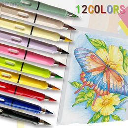 Pencils Creative 12 Colour Eternal Pencil No Ink Kawaii Unlimited Pencil School Kids Art Colour Sketch Painting Stationery Supplies d240510