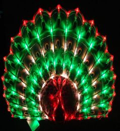 decoration room wedding marriage window layout decorative peacock lamp led holiday lights lawn garden lights7849994