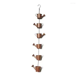 Water Bottles Metal Rain Chain Hanging Kettle Decorative Collector For Home Garden Gutter Roof Downspout Flower Pot Durable