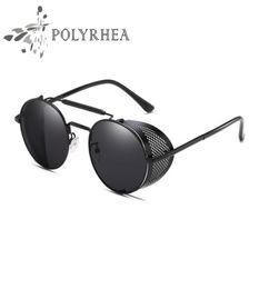 2021 High Quality Round Sunglasses Vintage Retro Mirror Sun Glasses Gold And Black Women Top With Box8165532