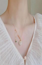 pendant Badu and Tian Yuzhu Necklace women039s safety clasp pendant clavicle chain jade design225O8945100