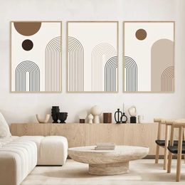 inavian Abstract Aesthetics Wall Art Geometric Lines Canvas Oil Painting Poster Printing Home Bedroom Living Room Decoration Gifts J240505