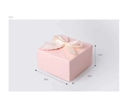 3Pcs Gift Wrap 10 pcs White Pink Light Blue Beige Kraft Paper Bag Bronzing Thank You Gift Box Package Wedding Party Favor Candy Bags With Ribbo