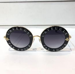 Luxury 0113 Designer Sunglasses For Women Fashion Round Summer Style Black Gold Frame eyewear Top Quality UV Protection Lens Come 6318341