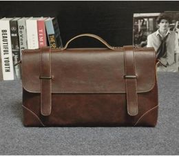 factory direct selling brand of mens leisure bag bag retro portable high quality male package business men crazy horse leather bri7253096