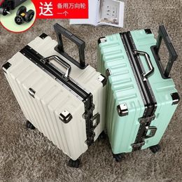 Table Cloth Luggage Travel Box 20 Trolley Universal Wheels Silent Sturdy Durable Password Leather Case