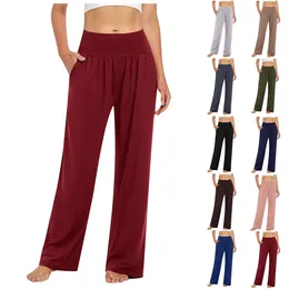 Women's Pants Womens Wide Leg Yoga High Waisted Comfy Casual Loose Workout Comfortable Lounge Sweatpants With Pockets