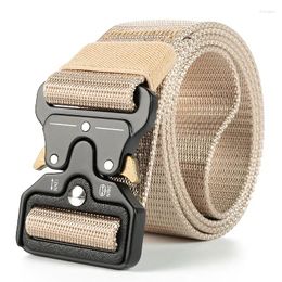 Waist Support Tactical Belt Magnetic Buckle Military Canvas Waistband Casual Tooling Outdoor Hunting Training Men Trousers