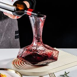 Irregular Wine Decanter Creativity 1450ml Dispenser Crystal Glass Aerator Mirror Jug Gift Bar Decor Art Glassware 240509