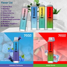 Drop Shipping Crystal 7000 Bar Puffs 7K 16ml Wholesale I Cheap Vaping 20mg Nic Vape Puff Crystal Vape 7K Crystal Bar Puff Disposable Vape Bang Pro Max 4000 4k Spanish