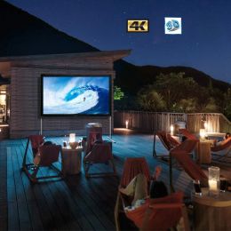 92 Inch -150 Inch 16:9 Easy Folding Portable HD Projector Screen, Indoor /Outdoor With Rear Projection Material