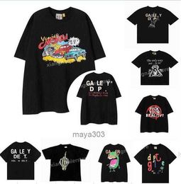 T-shirts Depts Designer Summer Gallary Shirts Alphabet Printed Same Round Short Sleeve for Men and Oversize Tees P16M 5UD7