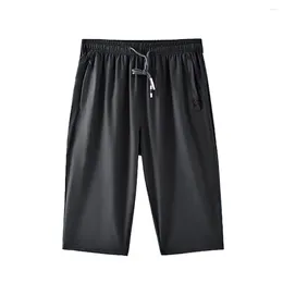 Men's Shorts Comfy Stylish Pants Cropped Beach Sports Black Training Bodybuilding Workout Ice Silk L-3XL Mens