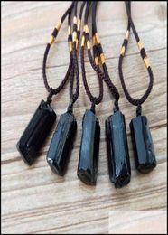 Pendant Necklaces Pendants Jewellery Fashion Women Black Energy Tourmaline Stone Necklace Crystal Gem Specimenpendant Drop Delivery 3609541