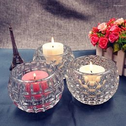 Candle Holders Wedding Glass Holder Cup Gift Small Size Living Room Vintage Bougeoir En Verre Table Centrepieces DL60ZT