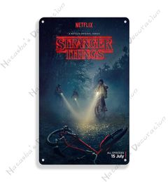 Stranger Things Horror TV Metal Painting Vintage Poster Tin Signs Rusty Decorative Plate Bar Wall Decor Classic Movie Posters Woo1441087