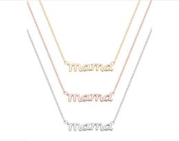 Small Mama Mom Mommy Letters Necklace Stamped Word Initial Love Alphabet Mother Necklaces for Thanksgiving Mother039s Day Gifts6249666