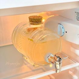 Storage Bottles Household Glass Bubble Wine Bottle Net Red Cooling Bucket Non-Thermal Belt Faucet Beer Beverage Coke Barrel Container