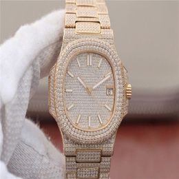 super 5719 montre DE luxe 324 SC automatic mechanical movement watch 40mm super luminous yellow gold diamond watch reloj DE lujo 209p