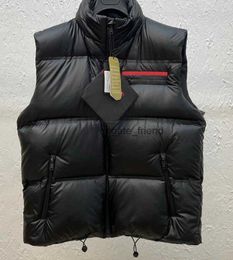 Down vest mens black p white duck down sleeveless jacket fashion casual sports thickened Outerwear Coats