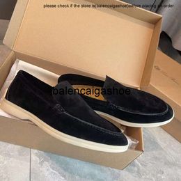 LP shoes loro piano shoe pianna Summer Italy Walk Design Suede Loafers Shoes Men Hand Stitched Smooth LP Jogging Slipon Loro Comfort Party Dress Casual Walking EU3546