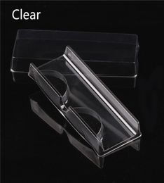 4colors Transparent White Pink Plastic Eyelashes Packaging Box Fake Eyelash Tray Storage Cover Single Case Transparent Lid Clear T6250577