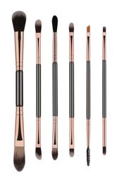 Factory Whole 6pcs Double Head Makeup Brushes Tools Doubleended Soft Hair Eye Shadow Blush Eyelashes Brush8611486