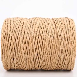 3Pcs Gift Wrap 1pc 500meters/roll 1.5mm Khaki Paper Rope Woven Belt Halloween Party Festival Gifts Decoration DIY Gift Wrap Weaving Basket