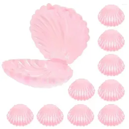 Gift Wrap 10pcs Shell Candy Boxes Creative Cute Plastic Wedding Favor Box Seashell Party Decor MakeUp Jewelry Storage Baby Shower