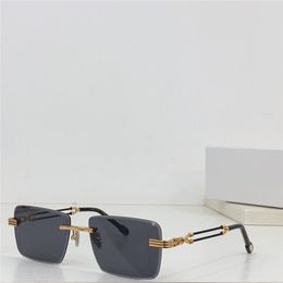 New fashion design square sunglasses 50161U metal frame rimless cut lens double rope temples elegance and popular style outdoor UV400 protection eyewear