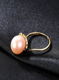 Freshwater Pearl Ring Vintage 925 Sterling silver rings Natural Pearl Fine Jewellery Adjustable 925 ring hyperbole Freshwater7691058