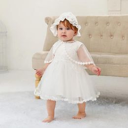 Girl Dresses Baby Girls Dress 3-piece Set Kids First Birthday Ball Gown Infant For Baptism Bridesmaid Party 3-24 Month