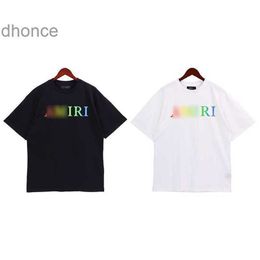 2024 Trend Designer Summer Fashion Trends International New Mens Wear Collection Am1r1 Colorful Letter Printing Round Neck Simple Short Sleeve T-shirt
