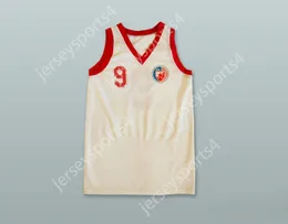 CUSTOM NAY Youth/Kids KK CRVENA ZVEZDA 9 RED STAR BEOGRAD SERBIA WHITE BASKETBALL JERSEY TOP Stitched S-6XL